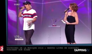 Victoires de la musique 2016 : Nekfeu livre un touchant discours sur scène