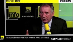 François Bayrou pris d'un fou rire après son étonnant lapsus sur Les Républicains