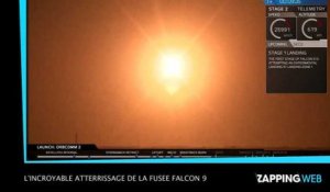 L'incroyable atterrissage de la fusée Falcon 9 après un vol orbital (vidéo)