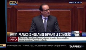 Attentats de Paris : François Hollande, le chef de guerre a conquis Twitter 