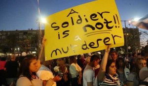 Manifestation à Tel-Aviv en soutien à un soldat