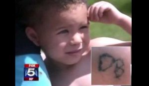 Ivre mort, il fait tatouer son fils de 3 ans