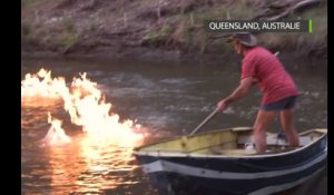 En Australie, un député écologiste met le feu à une rivière