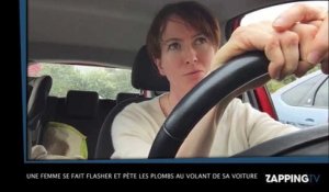 Une femme se fait flasher et pète les plombs au volant de sa voiture ! (Vidéo)