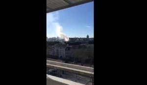 Incendie en centre-ville d'Angers
