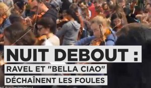 "Bella Ciao" et Ravel joués par l'"Orchestre Debout" place de la République à Paris