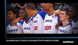 L'équipe de France de basket chante la Marseillaise a cappella face à la Serbie