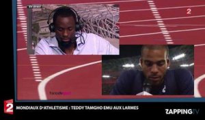 Mondiaux d'athlétisme : Teddy Tamgho ému aux larmes en plein direct