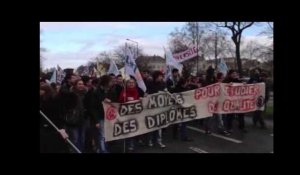 La manifestation des étudiants à Angers