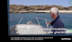 Un homme échoué sur une île déserte sauvé par une équipe de tournage (Vidéo)