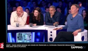 ONPC : Yann Moix donne un cours de français à l'écrivain François Bégaudeau, malaise sur le plateau (vidéo)