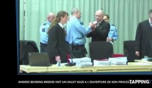 Anders Behring Breivik fait le salut nazi à l'ouverture de son procès, la vidéo choquante