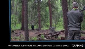 Un chasseur tue un ours avec une lance, les images chocs (Vidéo)