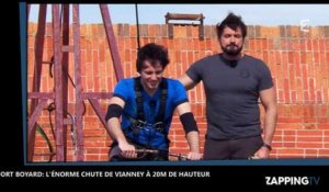 Fort Boyard : L'énorme chute de Vianney à 20m au-dessus du sol, la vidéo buzz! (Vidéo)