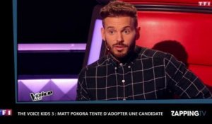 The Voice Kids 3 : Matt Pokora bluffé par Manuela, il tente de l'adopter (Vidéo)