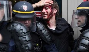Violence dans la manifestation: 62 interpellations et un policier brûlé