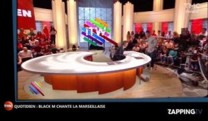 Quotidien : Black M chante la Marseillaise avec Yann Barthès sur le plateau (Vidéo)
