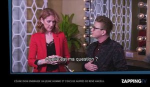 Céline Dion embrasse un jeune homme et s'excuse auprès de René Angélil