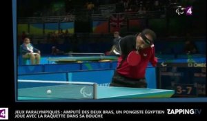 Jeux Paralympiques : Amputé des deux bras, un pongiste égyptien joue avec la raquette dans sa bouche (vidéo)