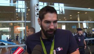 JO 2016 - Handball: interview de Nikola Karabatic lors de son arrivée à Paris