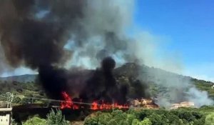 Des habitations menacées par les flammes à Casamozza
