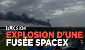 Explosion d'une fusée SpaceX sur la rampe de lancement 