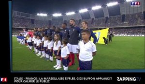 Italie - France : La Marseillaise sifflée, Gigi Buffon applaudit pour calmer le public