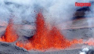 La Réunion: les images de l'éruption du Piton de la Fournaise