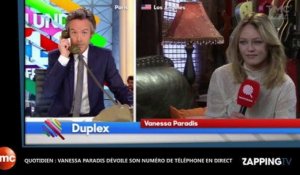 Quotidien : Vanessa Paradis dévoile son numéro de téléphone en direct (Vidéo)