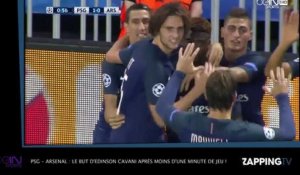 PSG - Arsenal : Le but d'Edinson Cavani après moins d'une minute de jeu