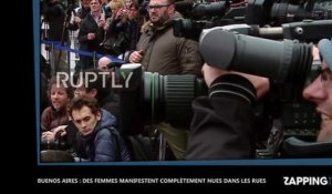 Buenos Aires : Des femmes manifestent complètement nues dans la rue (Vidéo)