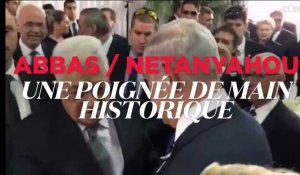 Obsèques de Shimon Peres : Abbas et Netanyahou se serrent la main