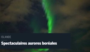 Spectaculaires aurores boréales en Islande