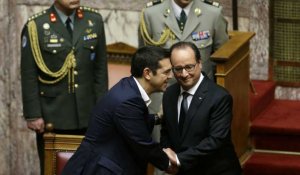 À Athènes, François Hollande salue l'action d'Alexis Tsipras