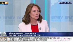 19h Ruth Elkrief : Ségolène Royal ne veut pas appeler les climatosceptiques des "connards"