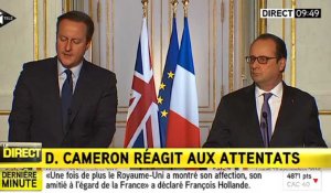Cameron en français dans le texte : "Nous sommes solidaires avec vous"