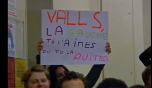 Valls hué lors de sa visite à Sciences-Po