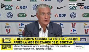 Didier Deschamps ne veut pas commenter la mise en examen de Karim Benzema