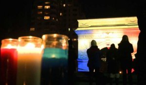 New York s'illumine en solidarité avec Paris