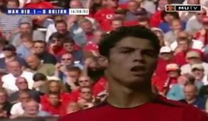 Le premier match de Cristiano Ronaldo avec Manchester United, en 2003