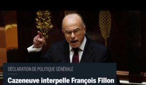Bernard Cazeneuve tacle F. Fillon dans sa déclaration de politique générale