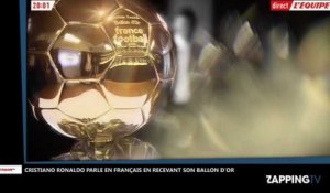 Ballon d'Or : Cristiano Ronaldo s'exprime en français en recevant son trophée (Vidéo)