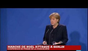 REPLAY - Déclaration d'Angela Merkel après l'attaque du marché de Noël de Berlin