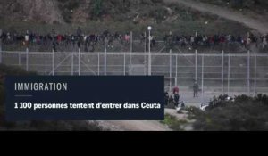 Plus d'un millier de migrants tentent de forcer la frontière Maroc-Espagne à Ceuta