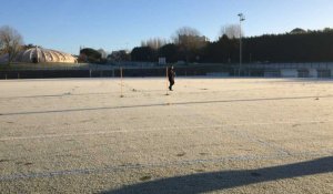 Les footballeurs de l'USG à l'entraînement 