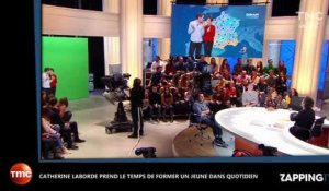 "Quotidien" : Catherine Laborde forme un chanteur à la météo (vidéo)