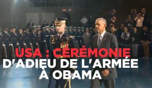 USA : Cérémonie d'adieu des forces armées pour Obama