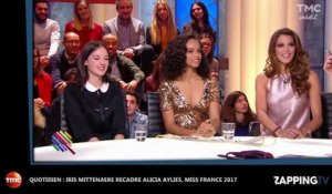 Miss France 2017 : Alicia Aylies recadrée en direct par Iris Mittenaere dans Quotidien (Vidéo)