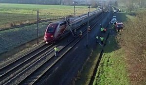 Tournai: un TGV à l'arrêt entre Rumes et Esplechin