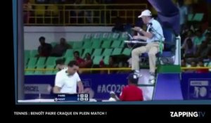 Benoît Paire pète les plombs et envoie une balle dans le public avant de s'en prendre à l'arbitre (Vidéo)